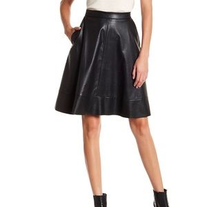 Matty M Faux-Leather Skirt